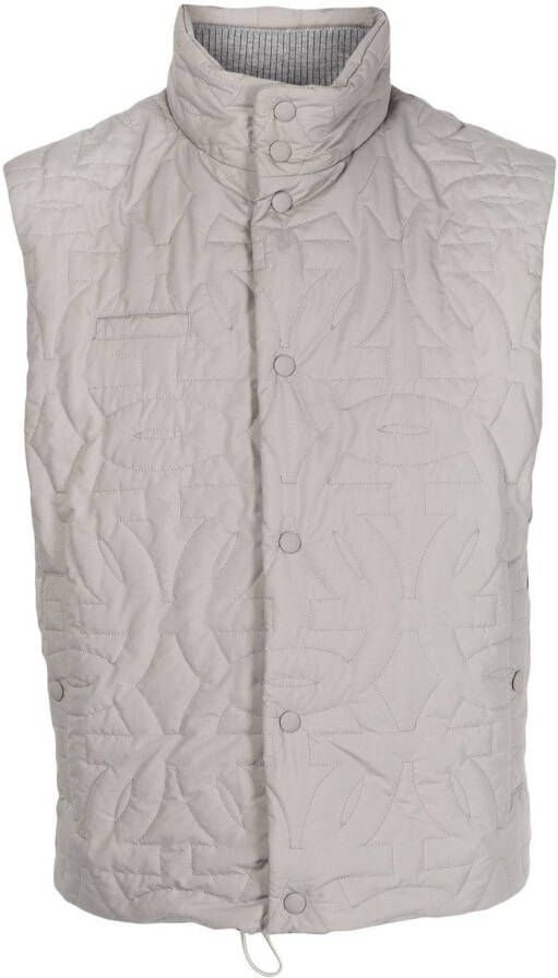 Ferragamo Bodywarmer met trechterhals Grijs