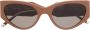 Ferragamo Eyewear Zonnebril met cat-eye montuur Beige - Thumbnail 1