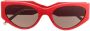 Ferragamo Zonnebril met oversized montuur Rood - Thumbnail 1