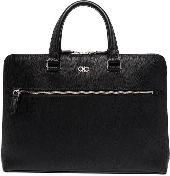 Ferragamo Gancini leren tas Zwart
