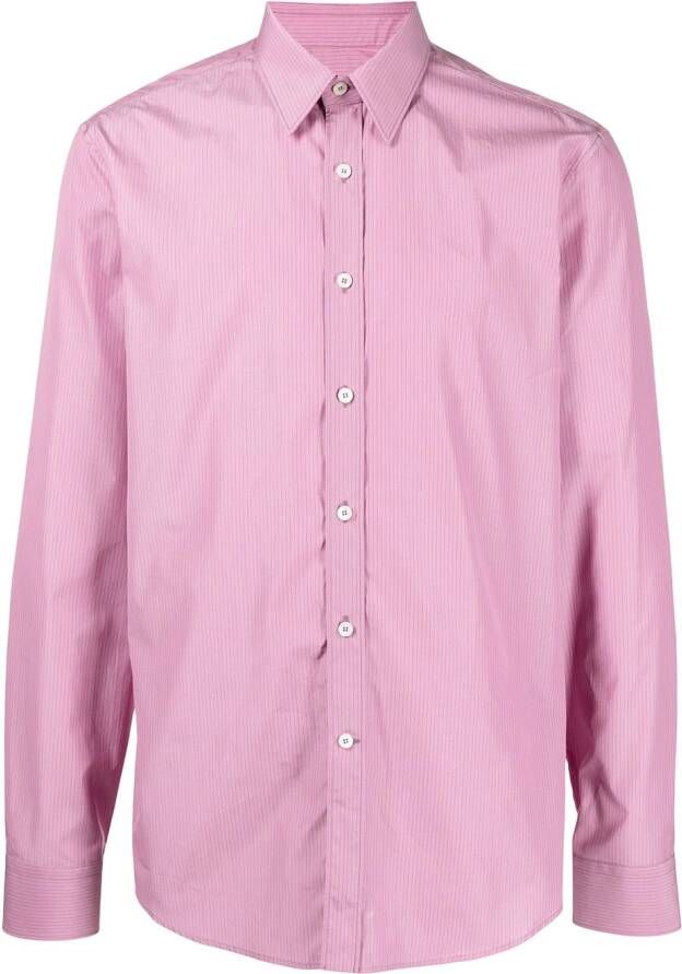 Ferragamo Gestreept overhemd Roze