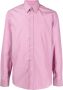 Ferragamo Gestreept overhemd Roze - Thumbnail 1
