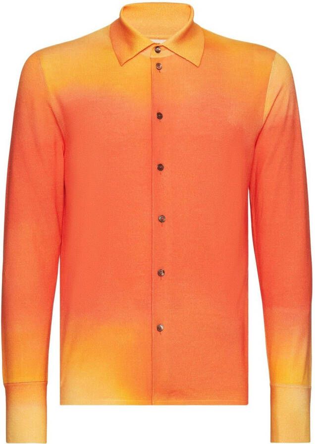 Ferragamo Overhemd met kleurverloop Oranje