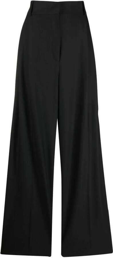 Ferragamo High waist plooibroek Zwart