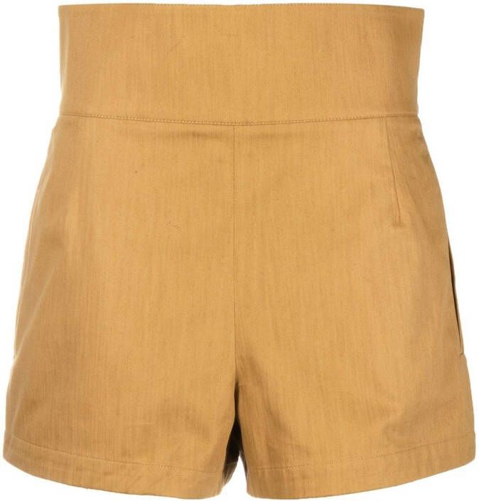 Ferragamo High waist shorts Geel
