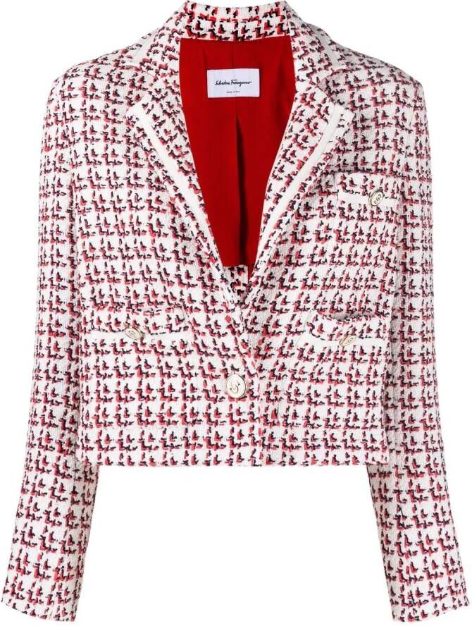 Ferragamo Jack met patroon Wit