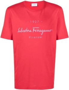 Salvatore Ferragamo Katoenen T-shirt Rood