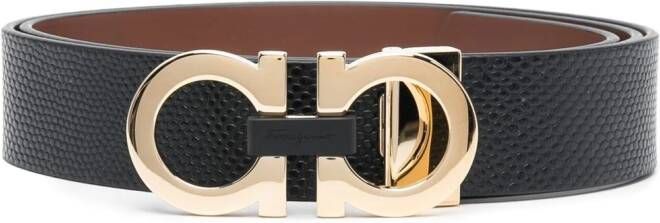 Ferragamo Leren riem Zwart