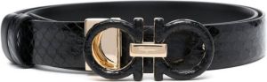 Ferragamo Riem met slangenhuid-effect Zwart