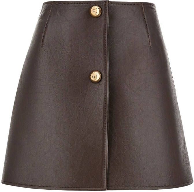 Ferragamo Mini-rok met A-lijn Bruin