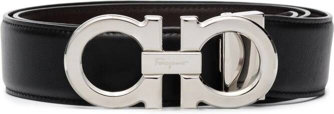 Ferragamo Omkeerbare riem Zwart