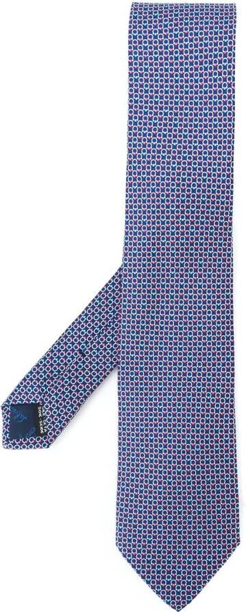 Ferragamo ontwerper gestileerde stropdas Blauw