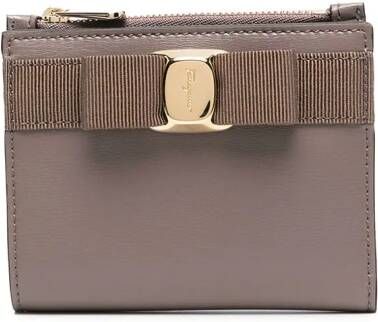 Ferragamo Portemonnee met strik Bruin