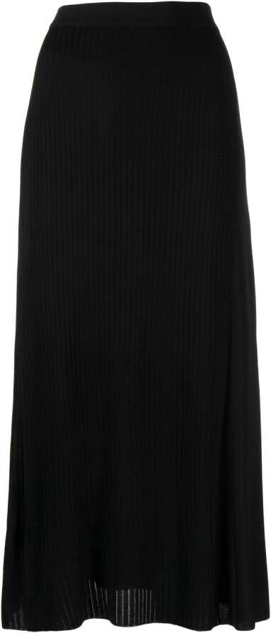 Ferragamo Ribgebreide rok Zwart