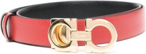 Ferragamo Riem met Gancini gesp Rood