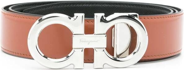 Ferragamo Riem met logoplakkaat Bruin