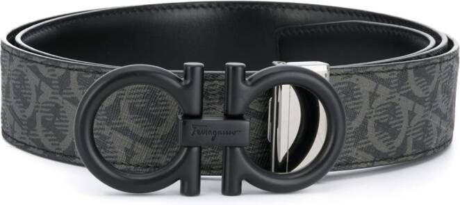 Ferragamo Riem met logoprint Zwart