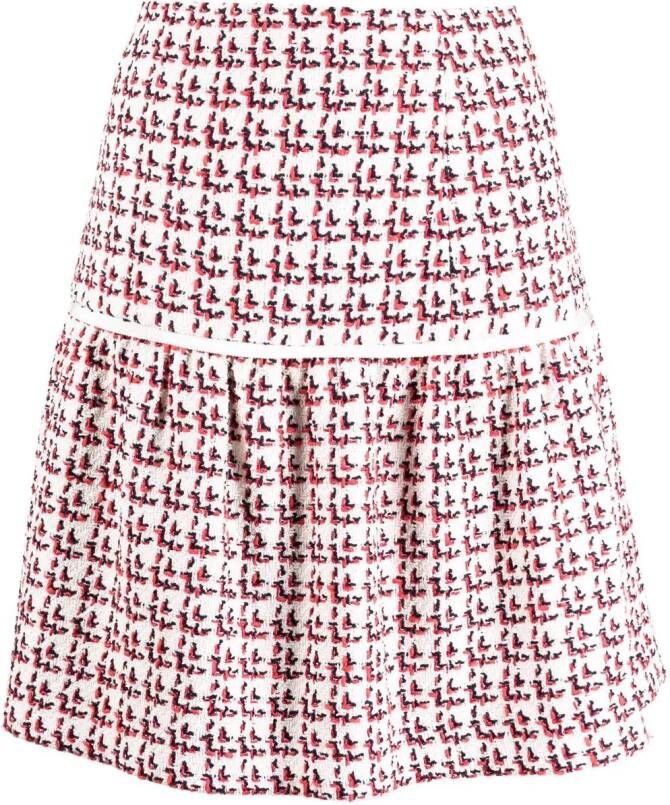 Ferragamo Rok met textuur Wit