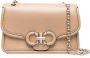 Ferragamo Schoudertas met logoplakkaat Beige - Thumbnail 1