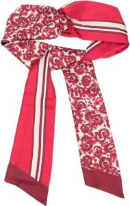 Ferragamo Scrunchie met geborduurde strik Rood