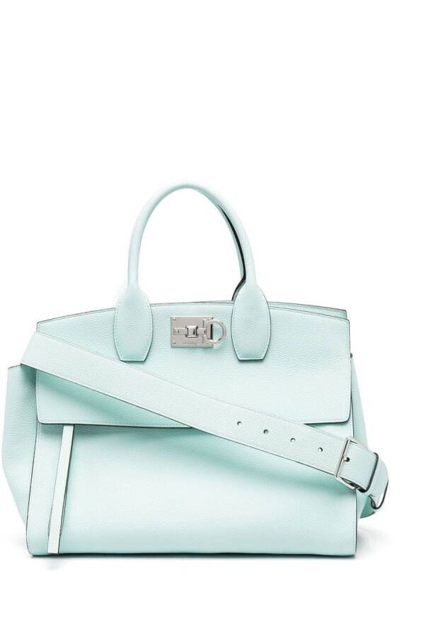 Ferragamo Shopper met Gancini-gesp Groen