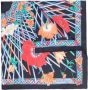 Ferragamo Sjaal met bloemenprint Blauw - Thumbnail 1