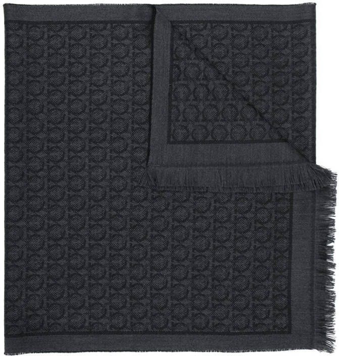 Ferragamo Sjaal met patroon Zwart