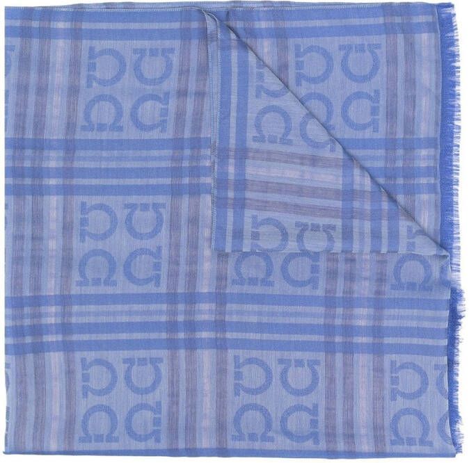 Ferragamo Sjaal met print Blauw