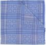 Ferragamo Sjaal met print Blauw - Thumbnail 1