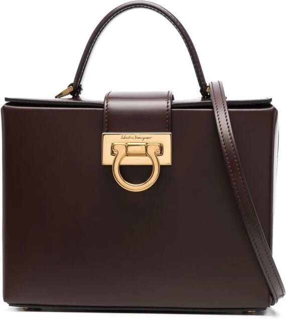 Ferragamo Gancini kleine shopper Bruin