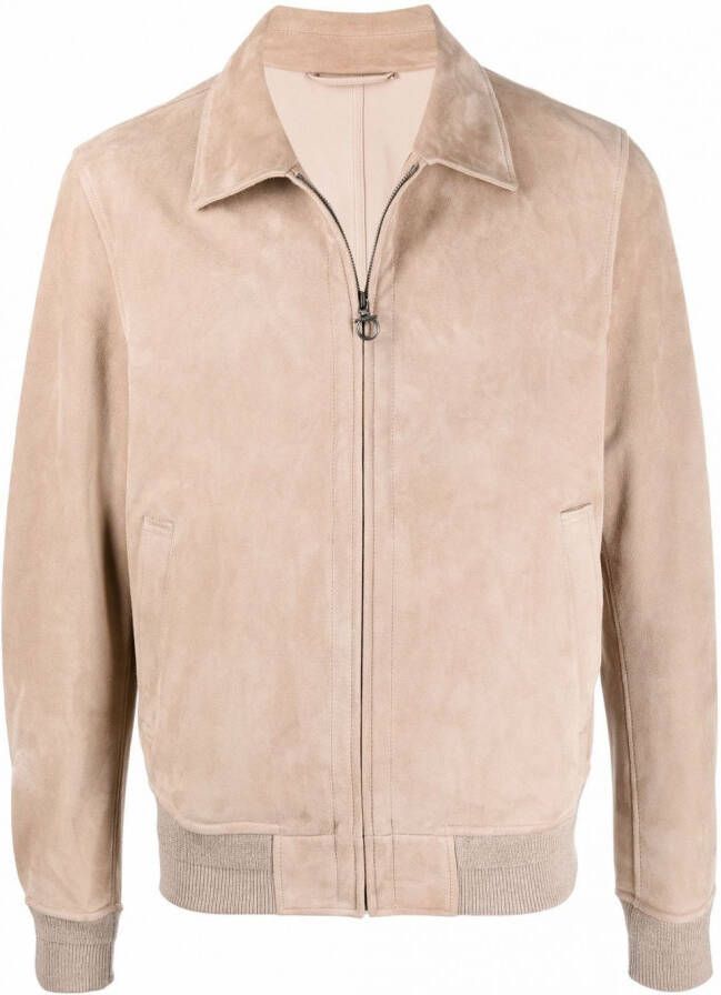 Ferragamo Suède bomberjack Beige