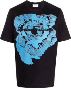 Salvatore Ferragamo T-shirt met borduurwerk Zwart