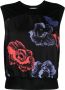 Ferragamo Top met bloemenprint Zwart - Thumbnail 1