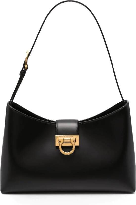 Ferragamo Trifolio schoudertas Zwart