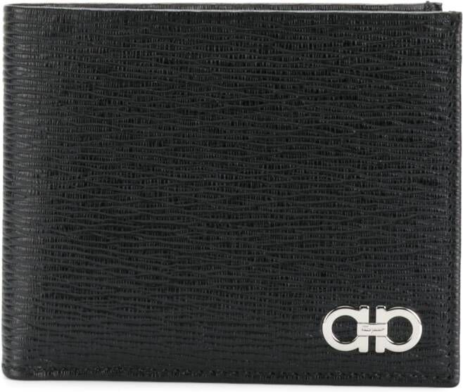 Ferragamo two-tone bifold wallet Zwart