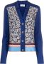 Ferragamo Vest met abtracte luipaardprint Blauw - Thumbnail 1