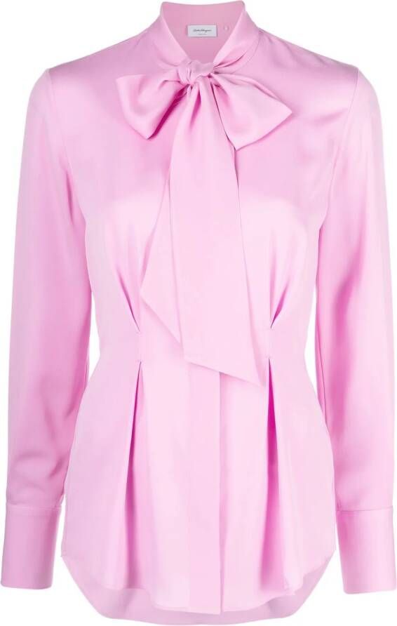 Ferragamo Zijden blouse Roze