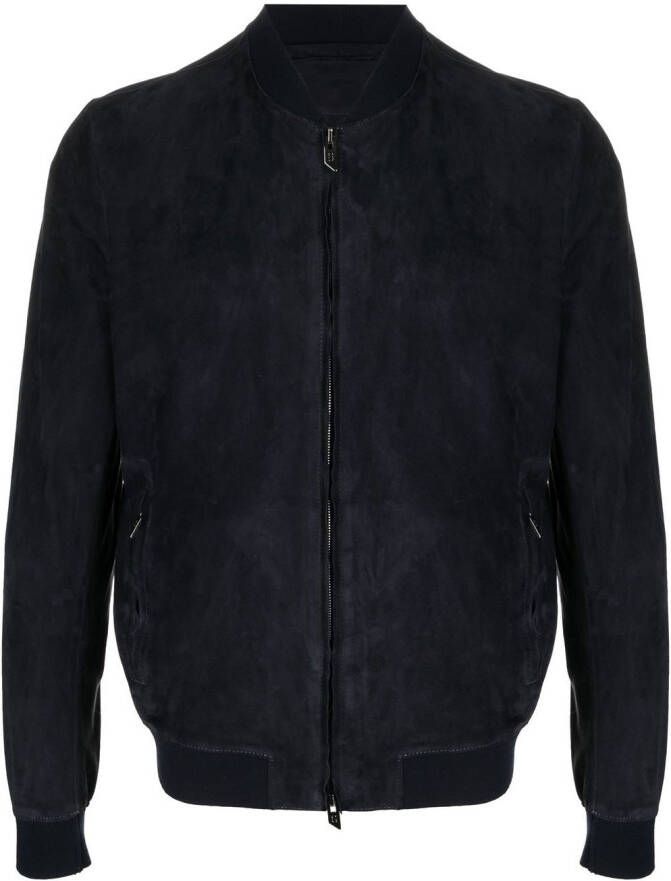 Salvatore Santoro Leren jack Blauw