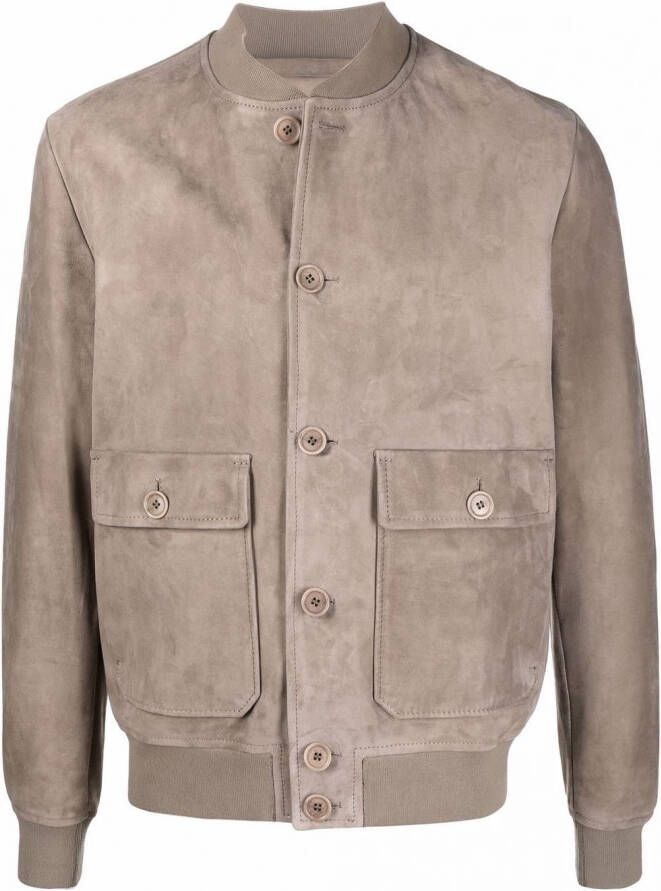 Salvatore Santoro Suède bomberjack Beige