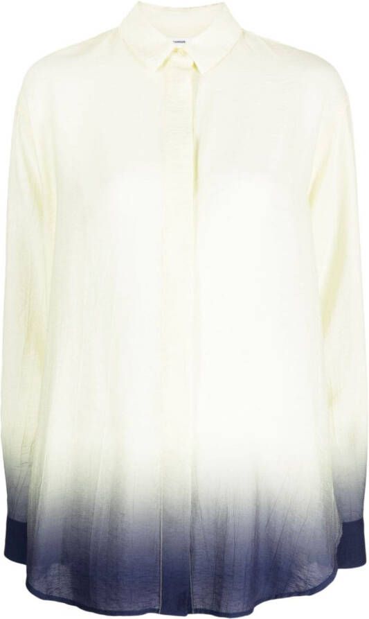 SAMSOE Blouse met ombré-effect Geel