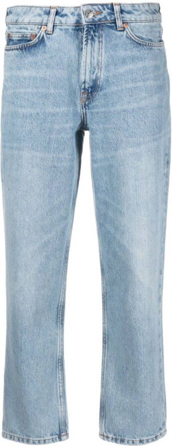 SAMSOE Cropped jeans Blauw