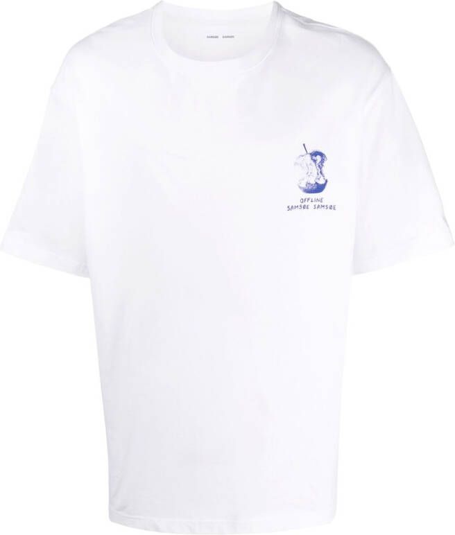 Samsøe Samsøe T-shirts Wit Unisex
