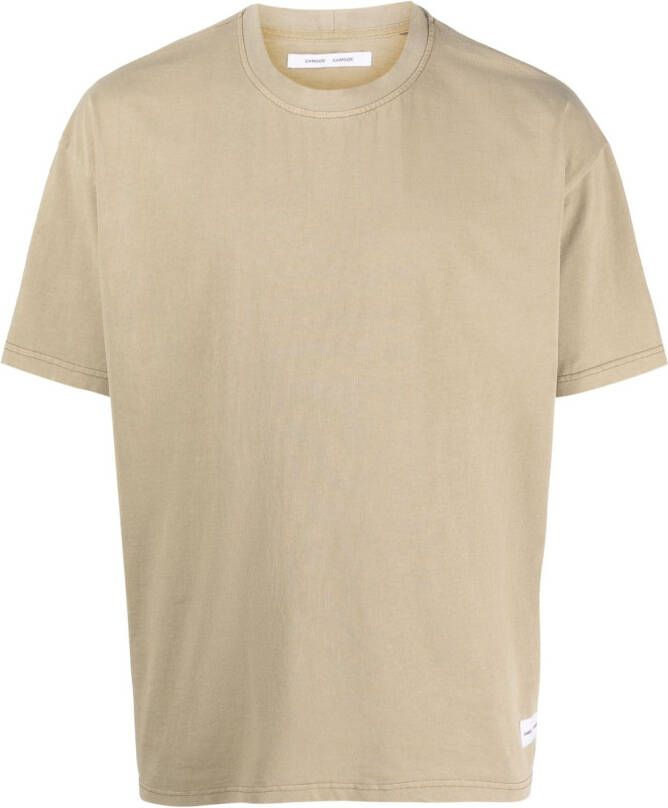 SAMSOE T-shirt met logopatch Beige