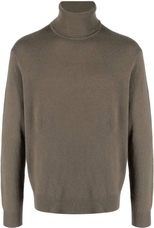 Samsøe Gezellige Geribbelde Turtleneck Sweatshirts Hoodies Grijs Heren