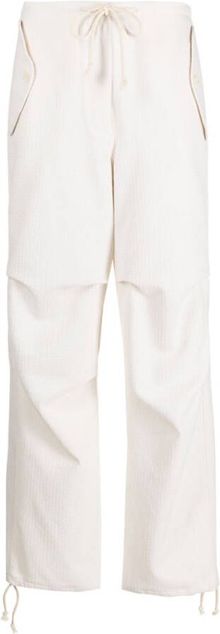 SAMSOE Broek met trekkoordtaille Beige