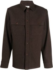 SANDRO Button-up overhemd Bruin