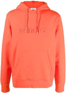 SANDRO Hoodie met geborduurd logo Oranje