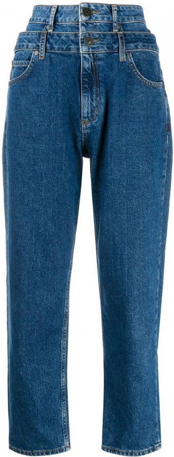 SANDRO Jeans met dubbele taille Blauw