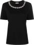 SANDRO T-shirt met sieraden Zwart - Thumbnail 1