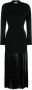 SANDRO Midi-jurk met hoge hals Zwart - Thumbnail 1